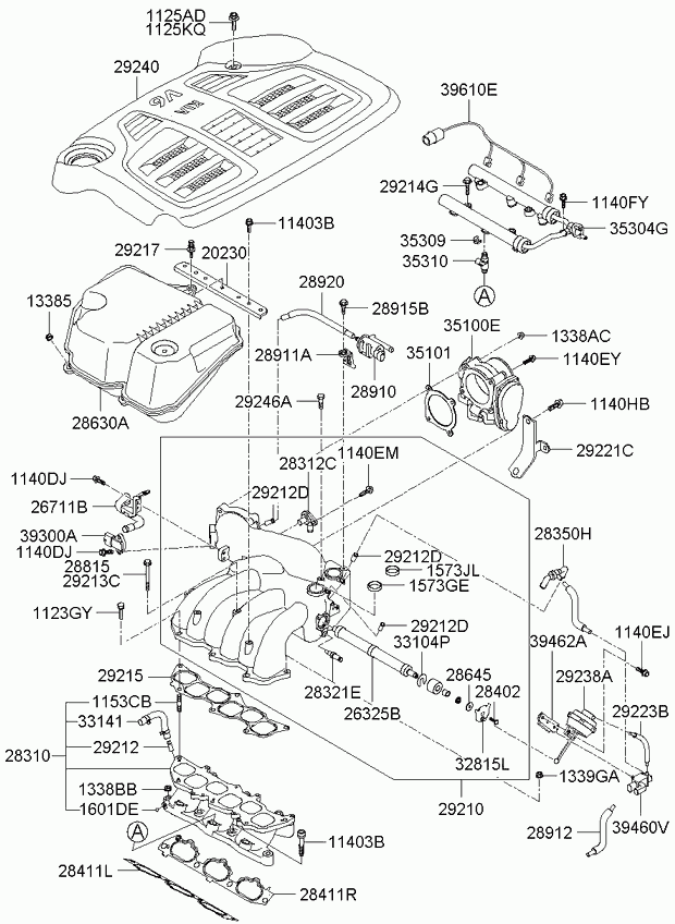 Hyundai 28411-3C622 - Guarnizione, Collettore aspirazione www.autoricambit.com