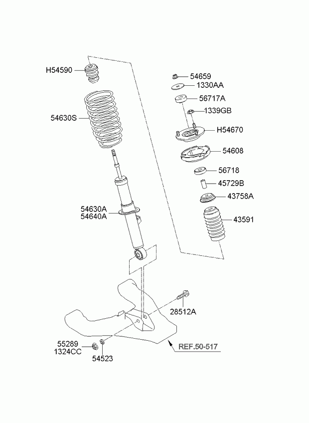 KIA 546613E000 - Kit parapolvere, Ammortizzatore www.autoricambit.com