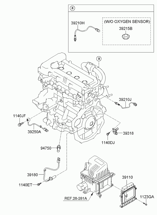 Hyundai 392102B030 - Sonda lambda www.autoricambit.com