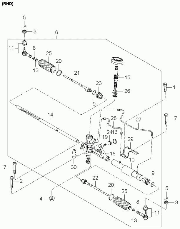 KIA 57587-07000 - Soffietto, Sterzo www.autoricambit.com