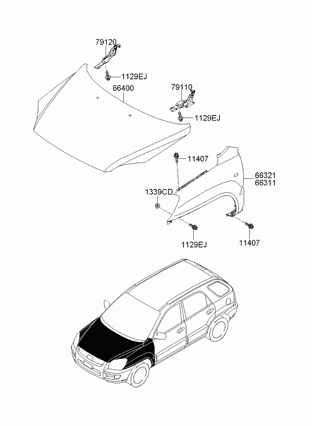 KIA 66321-1F100 - Parafango www.autoricambit.com