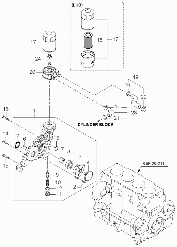 Mitsubishi 21335-27000 - Paraolio, Albero a gomiti www.autoricambit.com