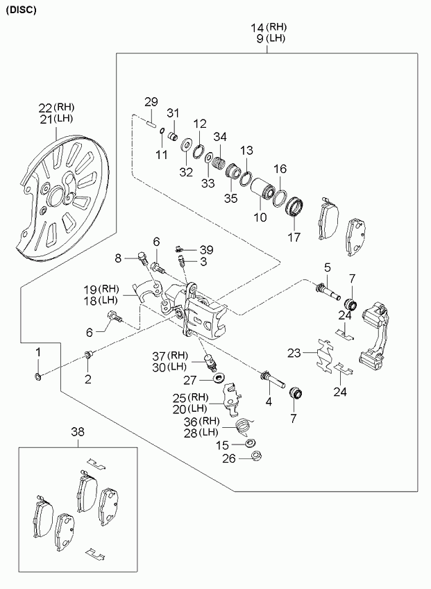 Hyundai 58232-28300 - Kit riparazione, Pinza freno www.autoricambit.com