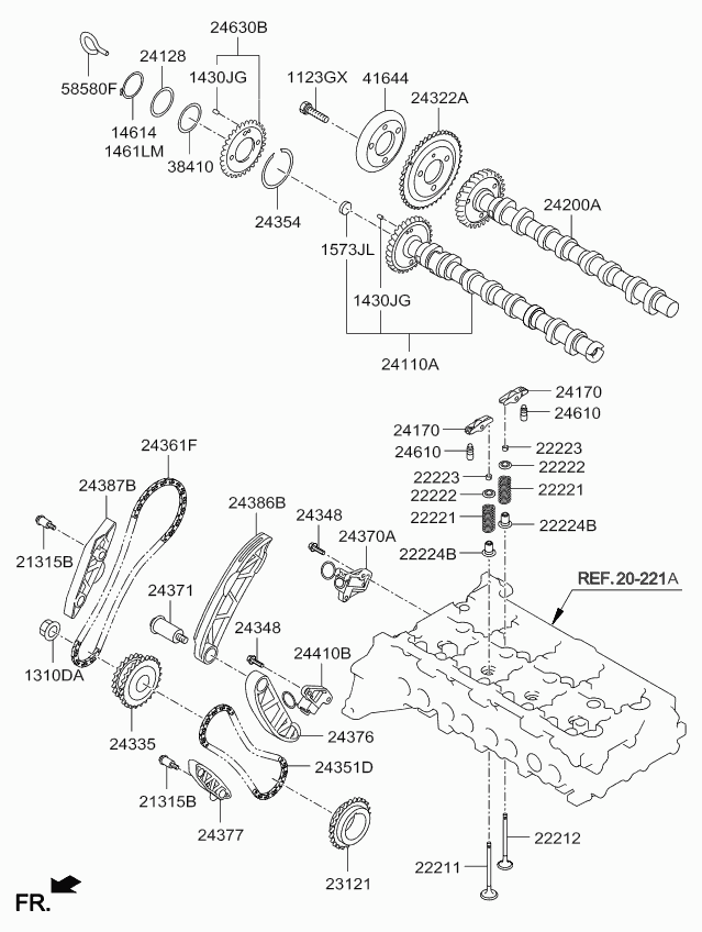 Hyundai 222312F000 - Punteria www.autoricambit.com