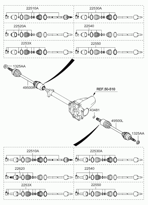 KIA 49594-3E200 - Cuffia, Semiasse www.autoricambit.com