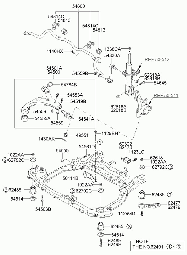 KIA 54501-1D100 - Sospensione a ruote indipendenti www.autoricambit.com