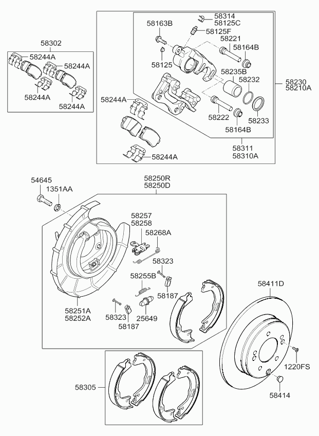 KIA 583023QA10 - Kit pastiglie freno, Freno a disco www.autoricambit.com