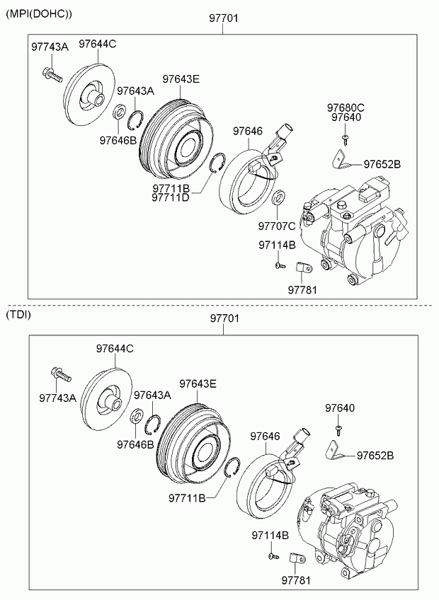 KIA 97701-1G000 - Compressore, Climatizzatore www.autoricambit.com