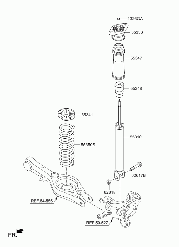 KIA 553303R011 - Supporto ammortizzatore a molla www.autoricambit.com