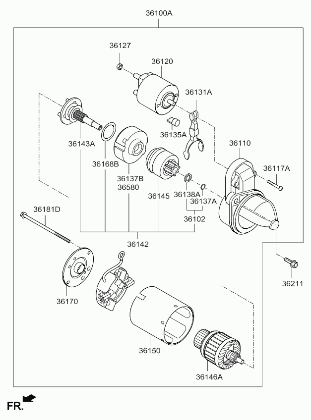 Hyundai 36100 2E121 - Motorino d'avviamento www.autoricambit.com