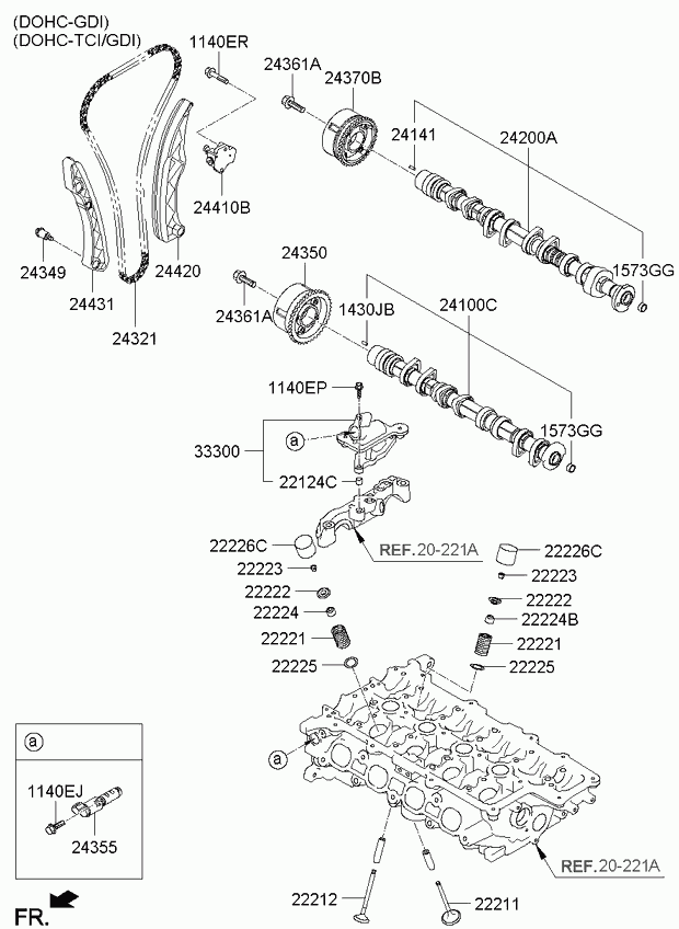 Hyundai 24431-2B000 - Kit catena distribuzione www.autoricambit.com