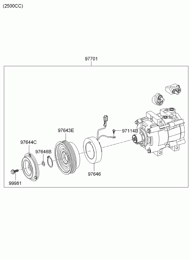 KIA 977013E100 - Compressore, Climatizzatore www.autoricambit.com