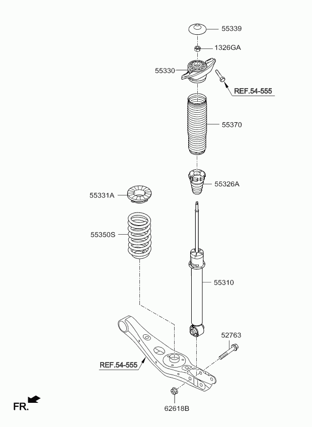 Hyundai 55311-F1000 - Shock absorber assy - rear www.autoricambit.com