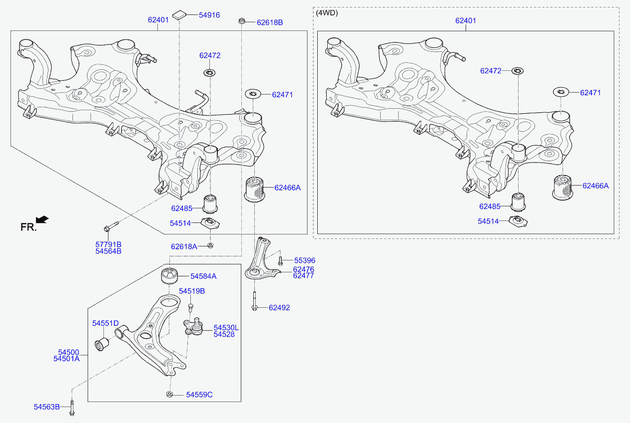 KIA 54501 F1000 - Sospensione a ruote indipendenti www.autoricambit.com