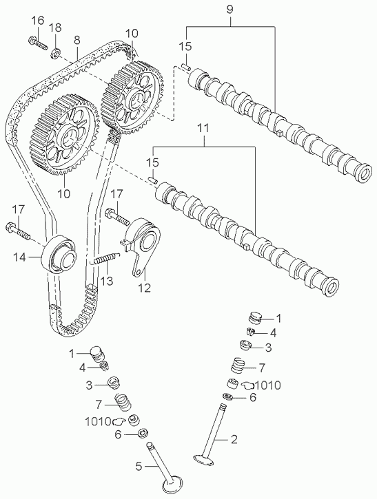 KIA 0K938-12-700 - Rullo tenditore, Cinghia dentata www.autoricambit.com