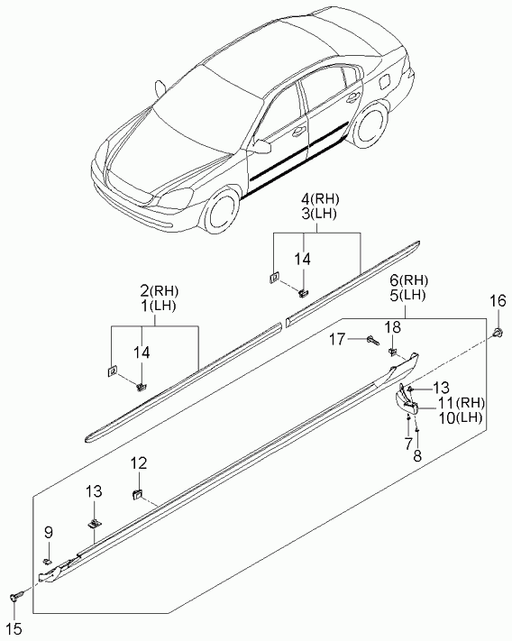 Hyundai 8775837000 - Clip, Fregio/Modanatura protettiva www.autoricambit.com