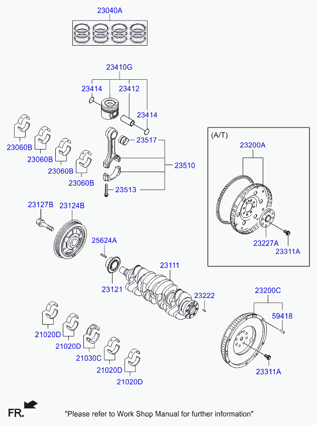 KIA 23040-2A903 - Kit fasce elastiche www.autoricambit.com