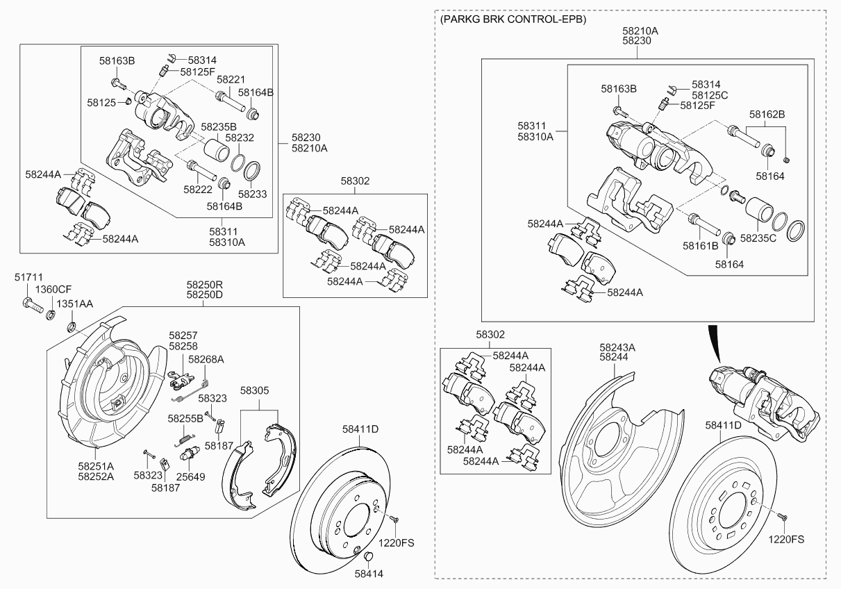 KIA 58302-3ZA00 - Kit pastiglie freno, Freno a disco www.autoricambit.com