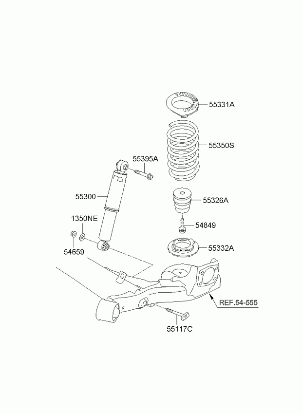 KIA 55300-1K000 - Ammortizzatore www.autoricambit.com