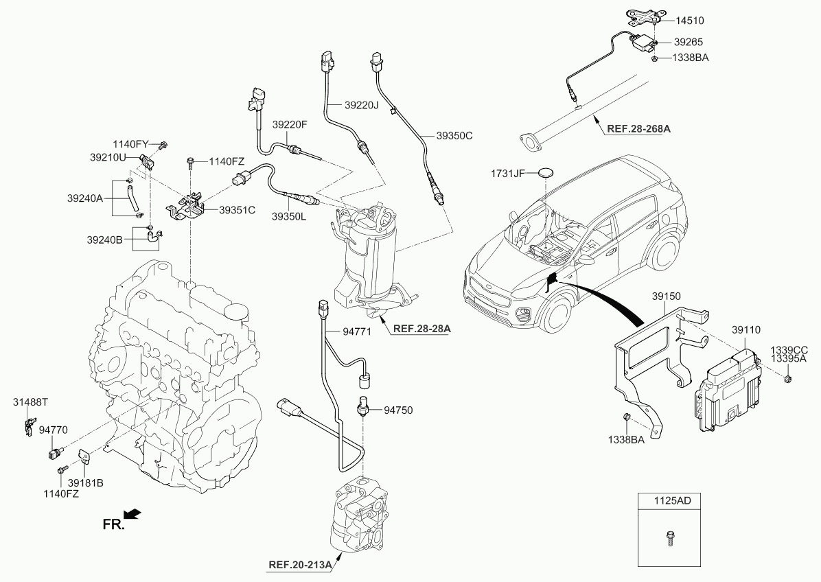 KIA 39350-2F610 - Sonda lambda www.autoricambit.com