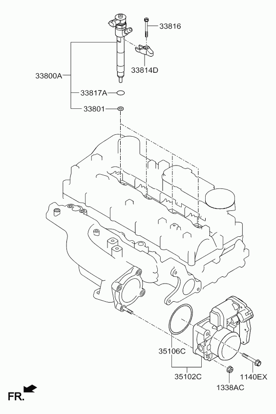 KIA 35100-2F600 - Corpo farfallato www.autoricambit.com