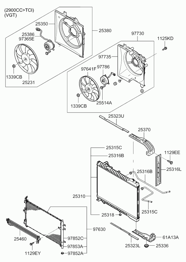 KIA 97606-4D101 - Condensatore, Climatizzatore www.autoricambit.com