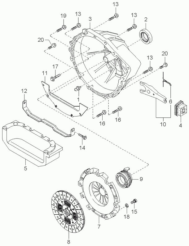 KIA 0K79A-16-410 - Spingidisco frizione www.autoricambit.com