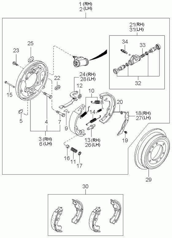 Hyundai 0K72B-26-610 - Cilindretto freno www.autoricambit.com