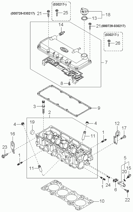 KIA 0K30C 10 235A - Guarnizione, Copritestata www.autoricambit.com