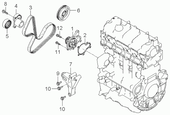 KIA 25212 27002 - Cinghia Poly-V www.autoricambit.com