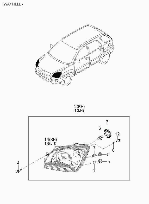 KIA 92102-1F021 - Faro principale www.autoricambit.com