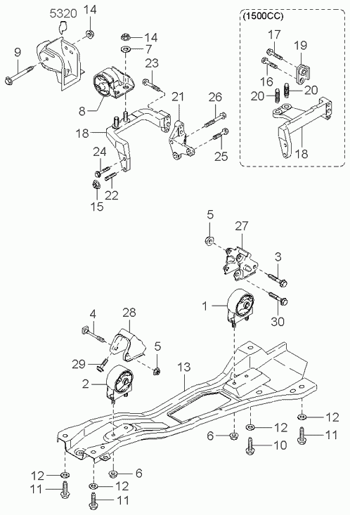 KIA 21810FD060 - Sospensione, Motore www.autoricambit.com