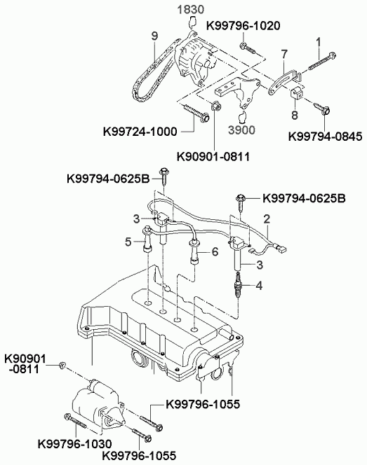 KIA 0K0111-8110 - Candela accensione www.autoricambit.com