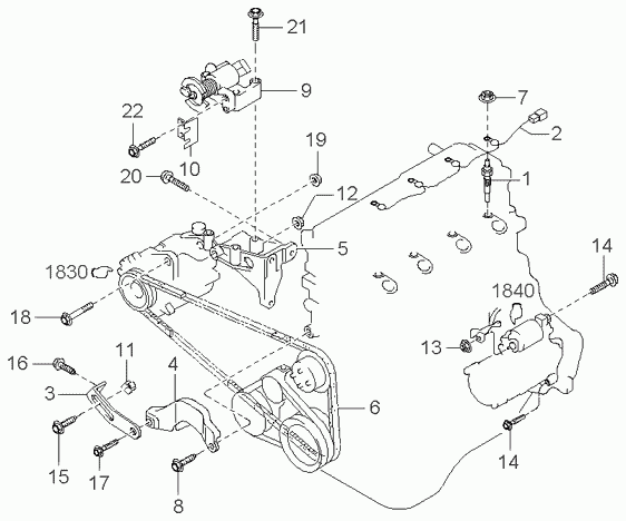 KIA 0K054-18-381 - Cinghia trapezoidale www.autoricambit.com