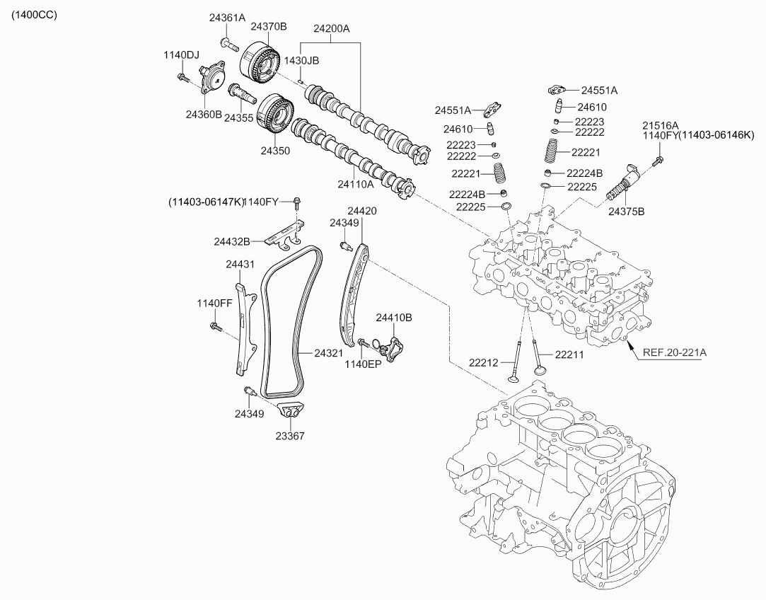 Hyundai 24350-03001 - Regolatore albero a camme www.autoricambit.com