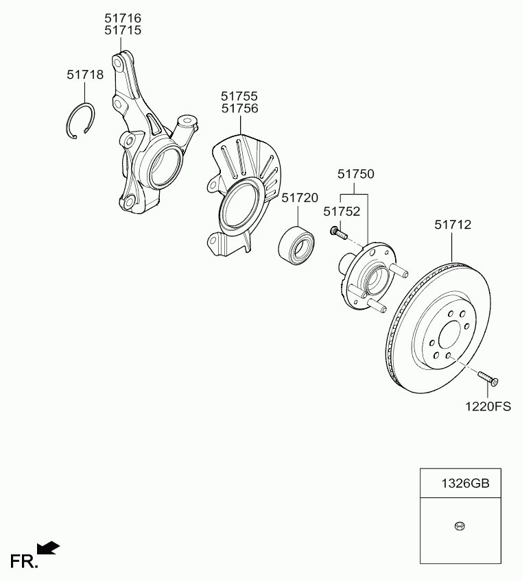 KIA 51750H8000 - Mozzo ruota www.autoricambit.com