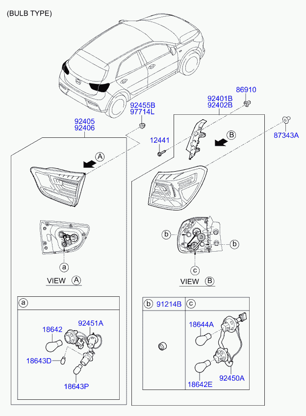 KIA 92402-H8000 - Luce posteriore www.autoricambit.com