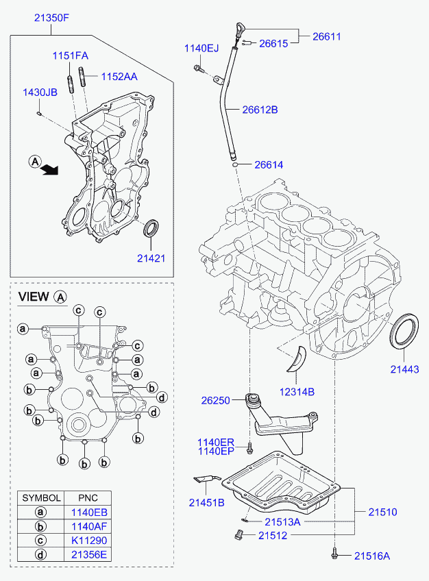 Hyundai 21421-03000 - Paraolio, Albero a camme www.autoricambit.com