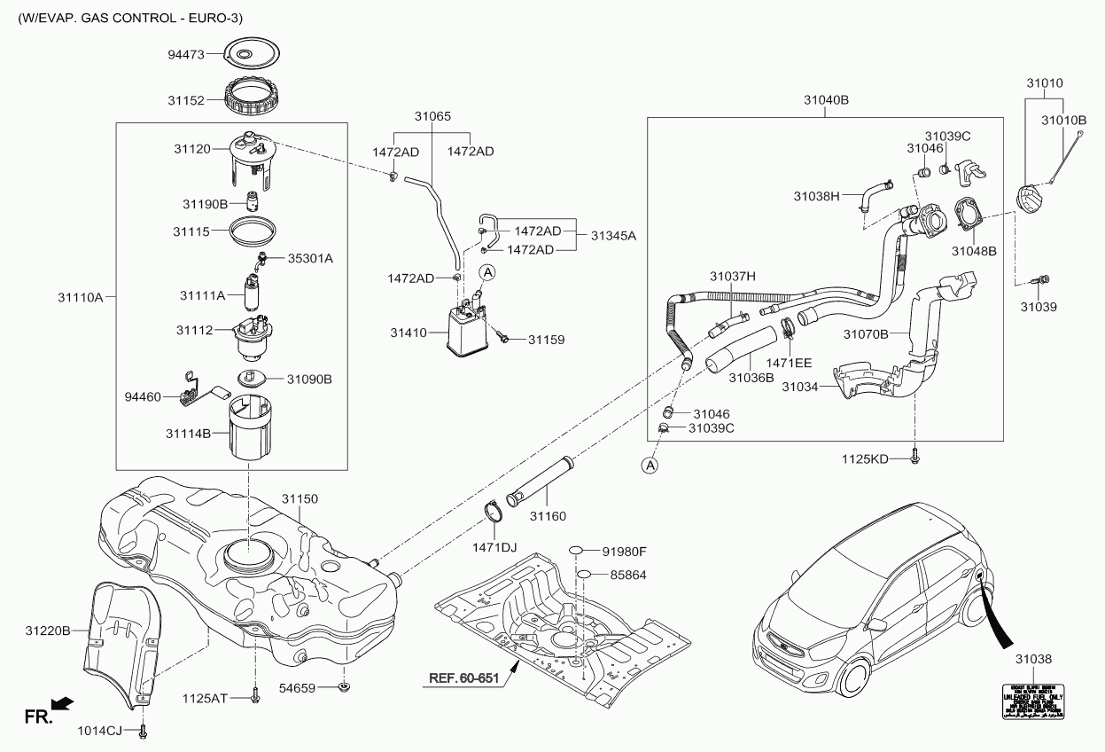 KIA 3111107600 - Pompa carburante www.autoricambit.com