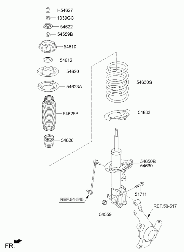 KIA 54625-1Y000 - Parapolvere, Ammortizzatore www.autoricambit.com