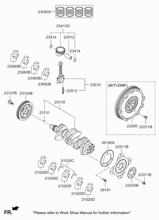 Hyundai 23124-2E003 - Puleggia cinghia, Albero a gomiti www.autoricambit.com