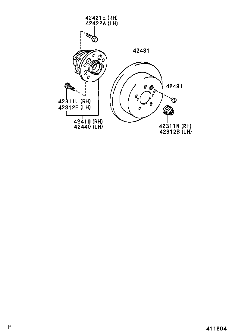 FIAT 4241048040 - Mozzo ruota www.autoricambit.com