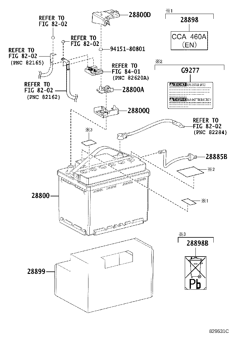 TOYOTA 28800-36130 - BATTERY www.autoricambit.com