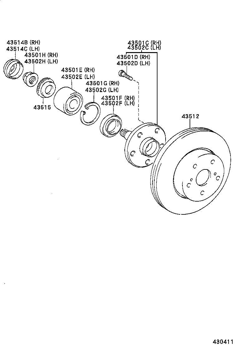 TOYOTA 90363-32035 - Kit cuscinetto ruota www.autoricambit.com