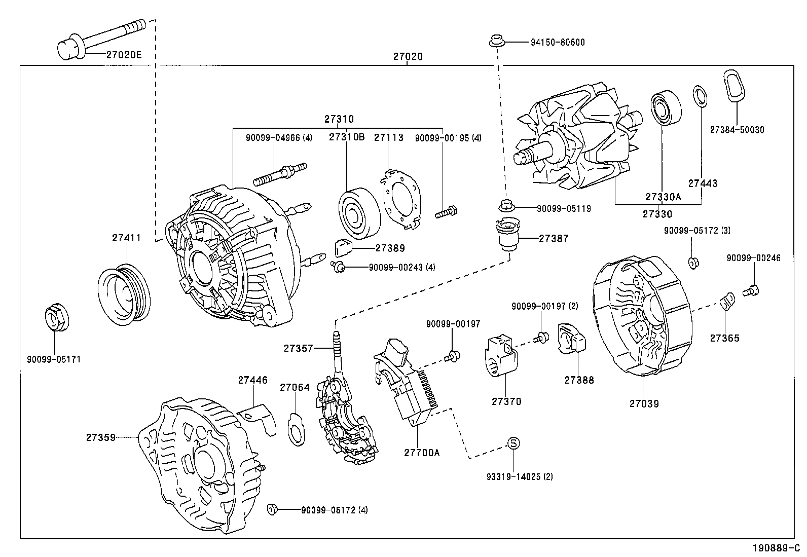 TOYOTA 2733042020 - Alternatore www.autoricambit.com