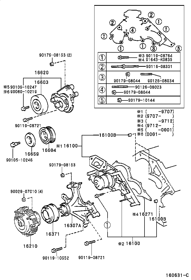 TOYOTA 16620-0W036 - Tendicinghia, Cinghia Poly-V www.autoricambit.com