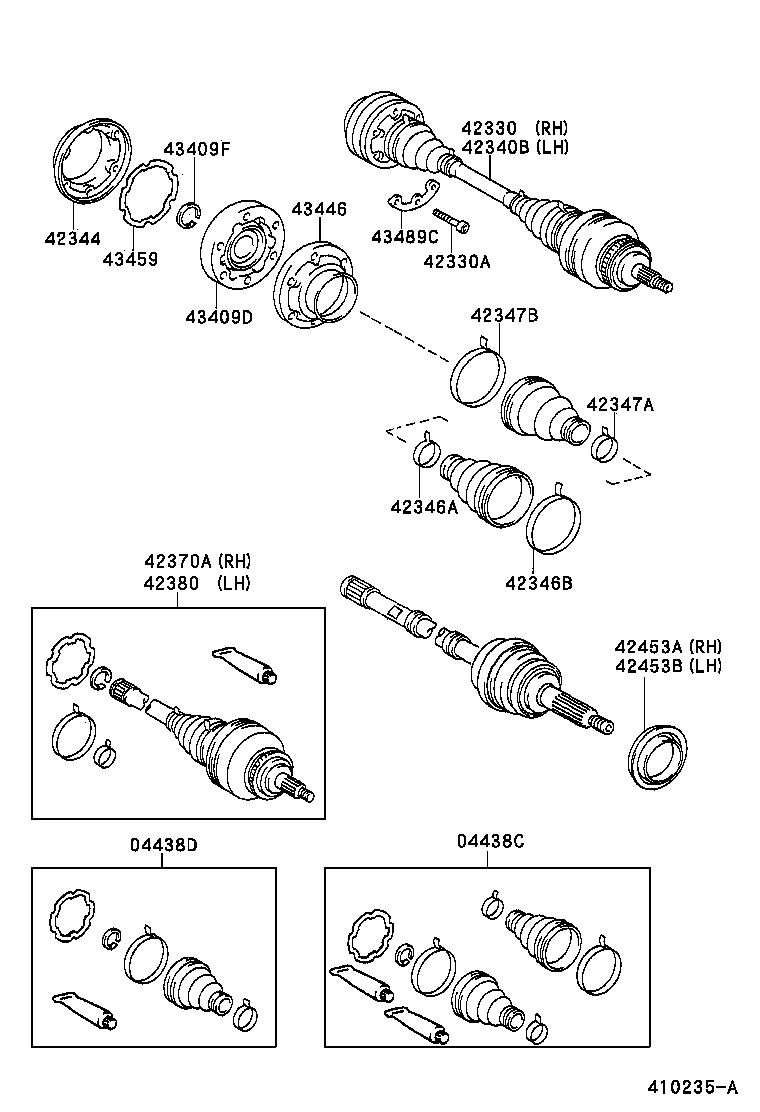 TOYOTA 04437-24030 - Cuffia, Semiasse www.autoricambit.com