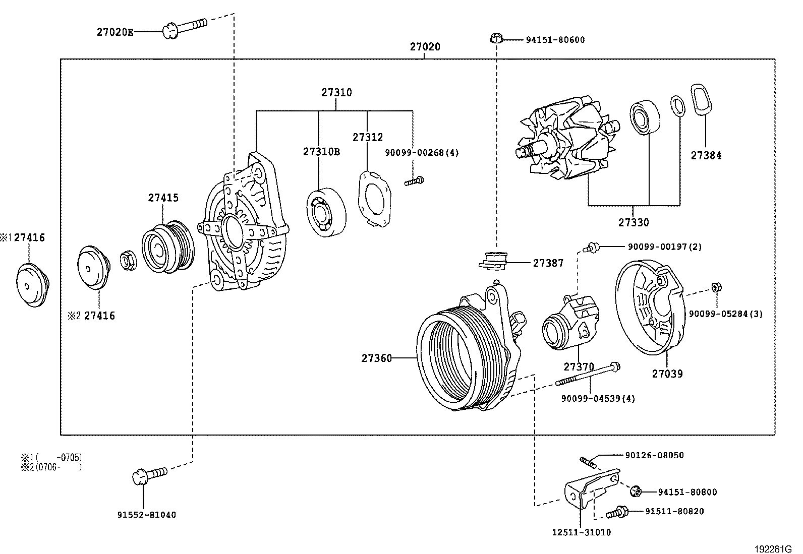 TOYOTA 2706031062 - Alternatore www.autoricambit.com