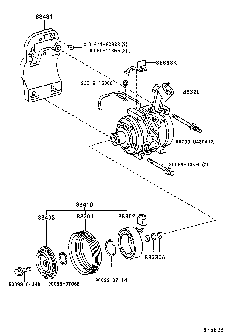 TOYOTA 88320-48030 - Compressore, Climatizzatore www.autoricambit.com