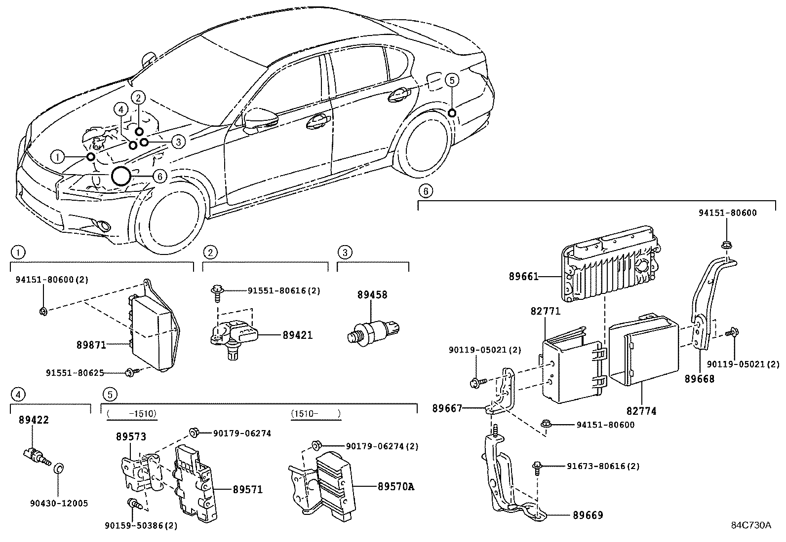 TOYOTA 89422-33030 - Sensore, Temperatura refrigerante www.autoricambit.com